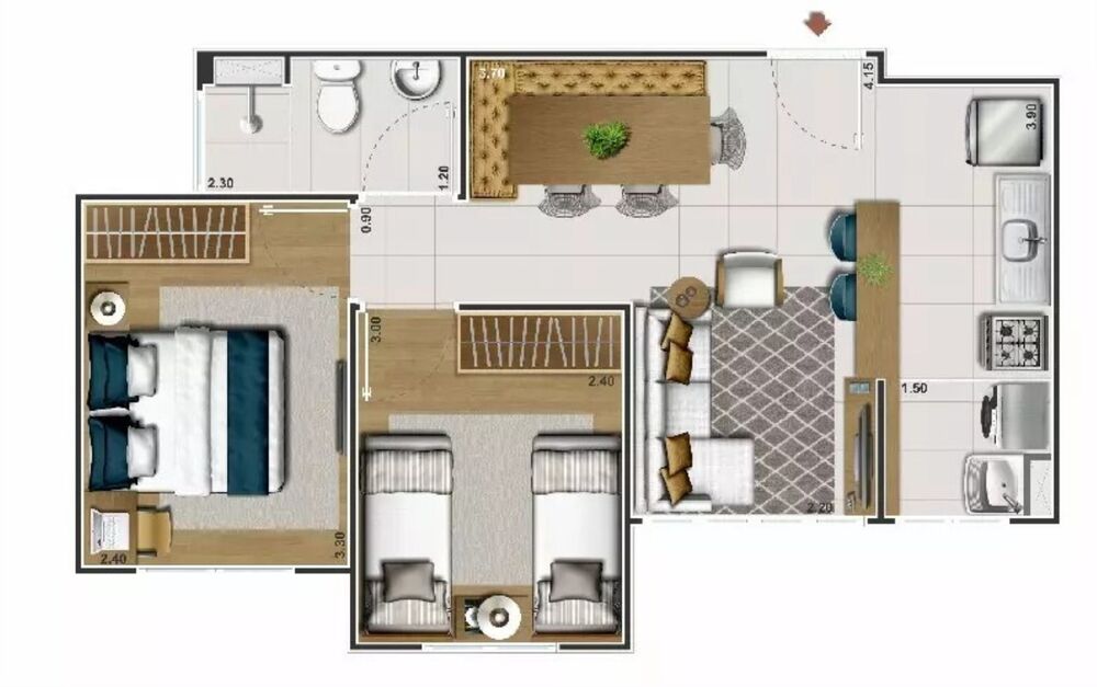 Apartamento, 1 quarto, 56 m² - Foto 17