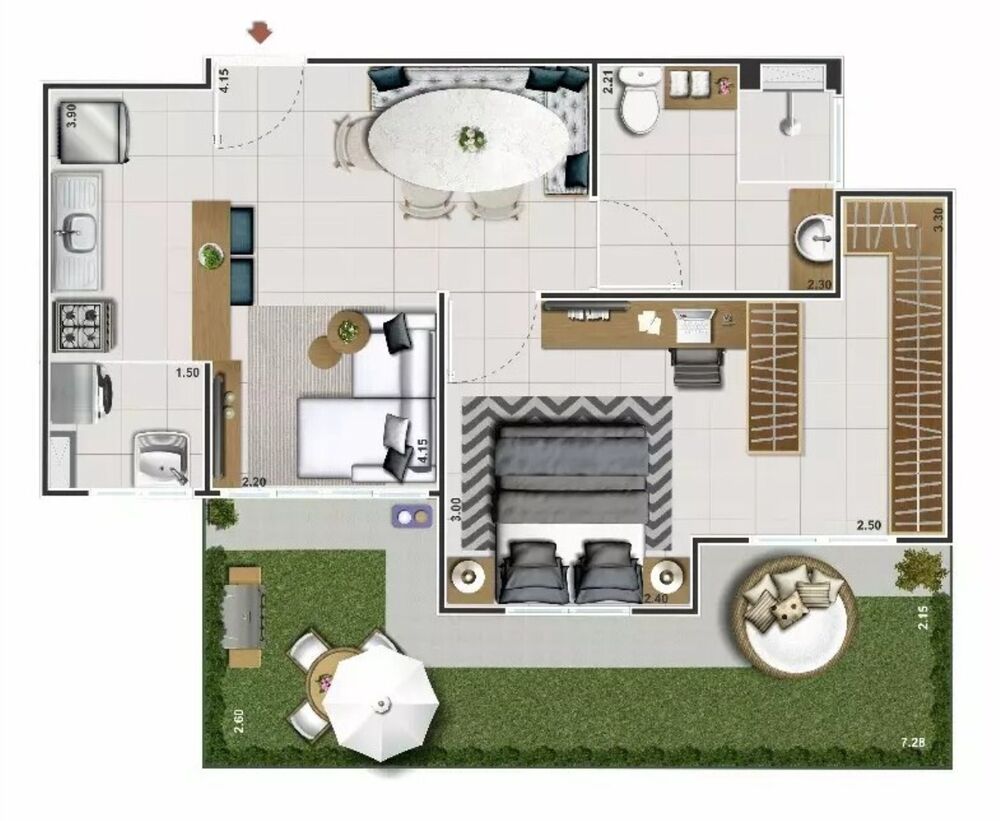 Apartamento, 1 quarto, 56 m² - Foto 22