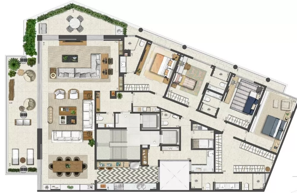 Apartamento, 4 quartos, 298 m² - Foto 3