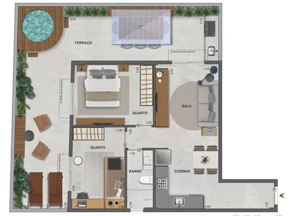 Cobertura, 2 quartos, 67 m² - Foto 32