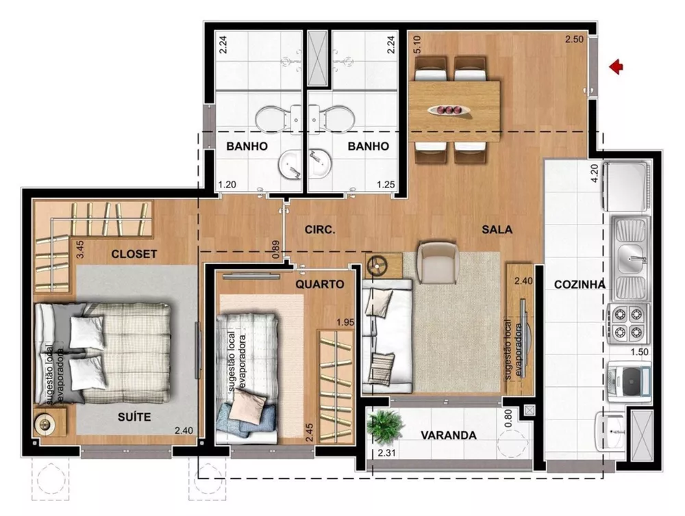 Apartamento, 2 quartos, 39 m² - Foto 22