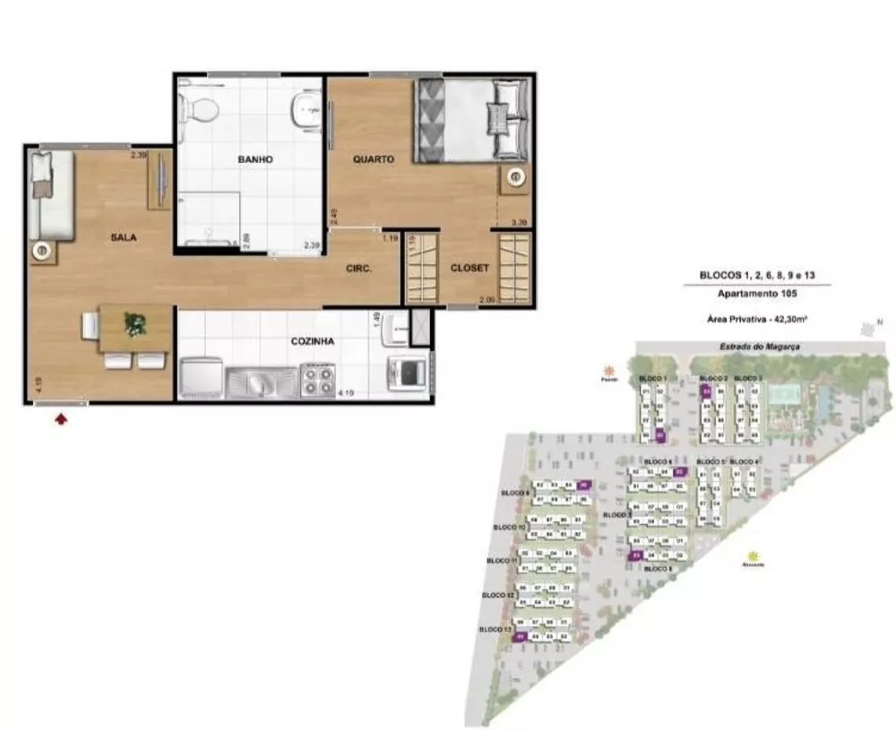 Apartamento, 2 quartos, 42 m² - Foto 21