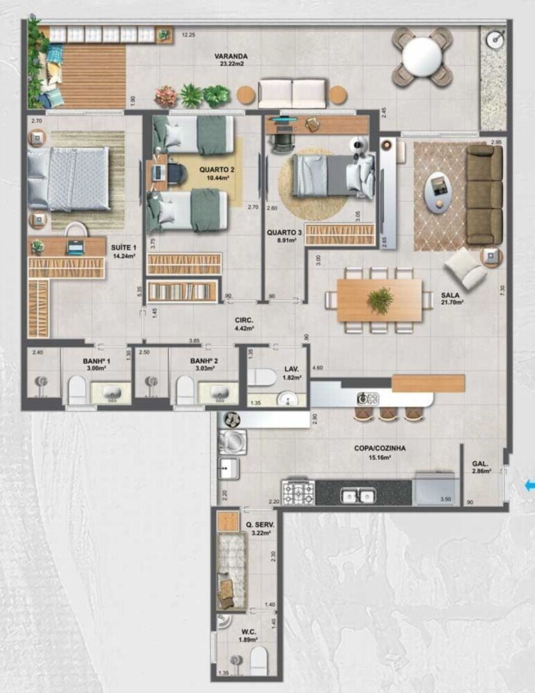 Apartamento, 4 quartos, 152 m² - Foto 16