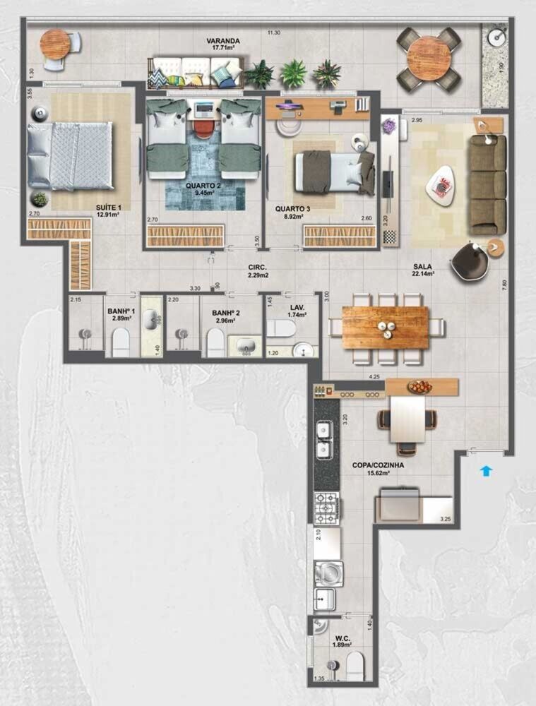 Apartamento, 4 quartos, 152 m² - Foto 9