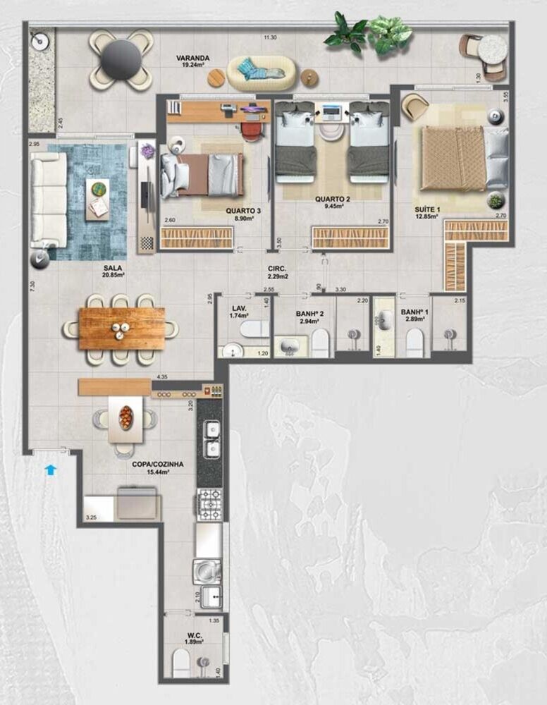 Apartamento, 4 quartos, 152 m² - Foto 8