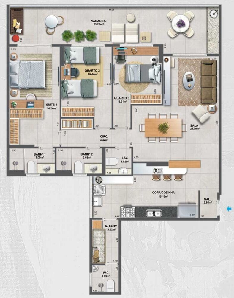 Apartamento, 4 quartos, 152 m² - Foto 15