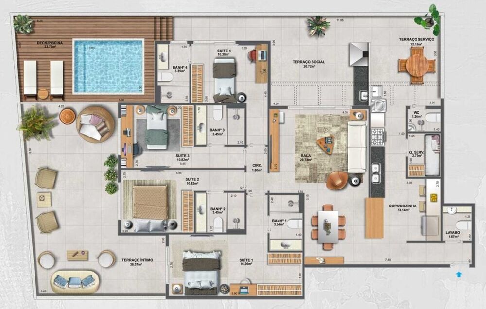 Apartamento, 4 quartos, 152 m² - Foto 27