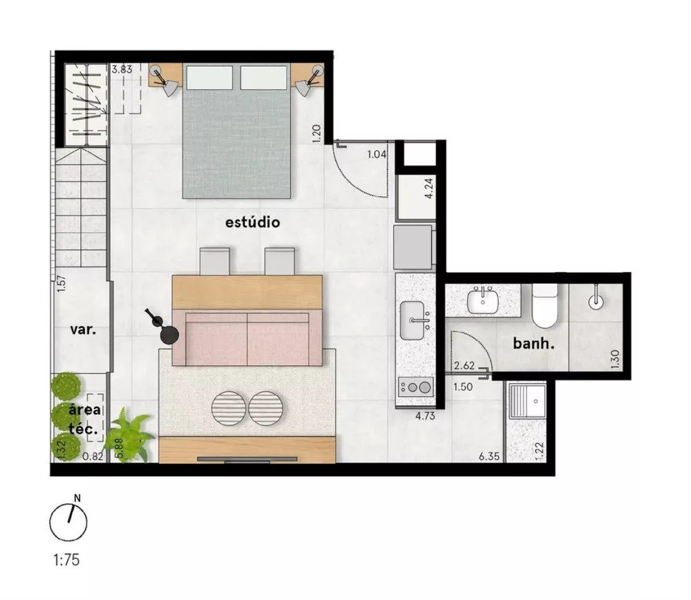 Cobertura, 1 quarto, 77 m² - Foto 21