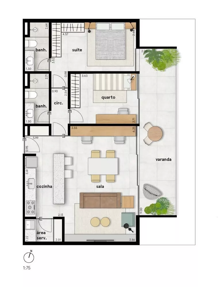 Cobertura, 1 quarto, 77 m² - Foto 25