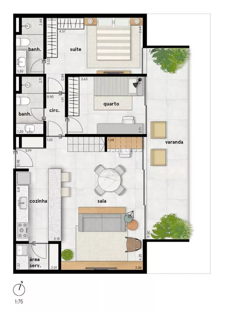 Cobertura, 1 quarto, 77 m² - Foto 27
