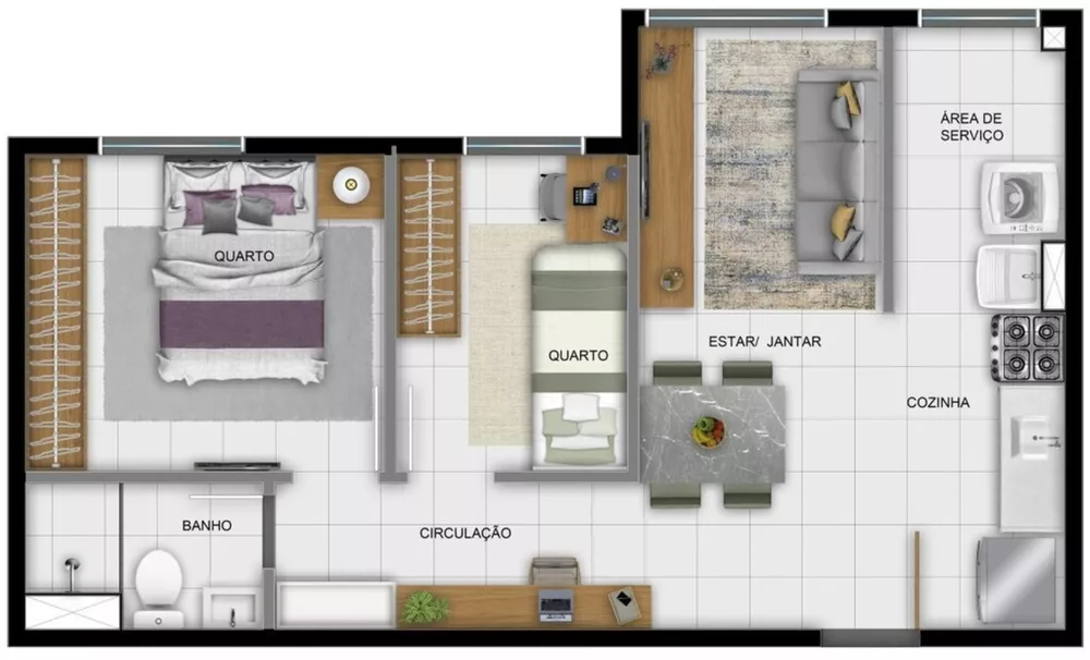 Apartamento, 1 quarto, 35 m² - Foto 21