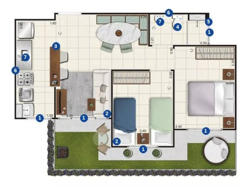 Apartamento, 1 quarto, 52 m² - Foto 22