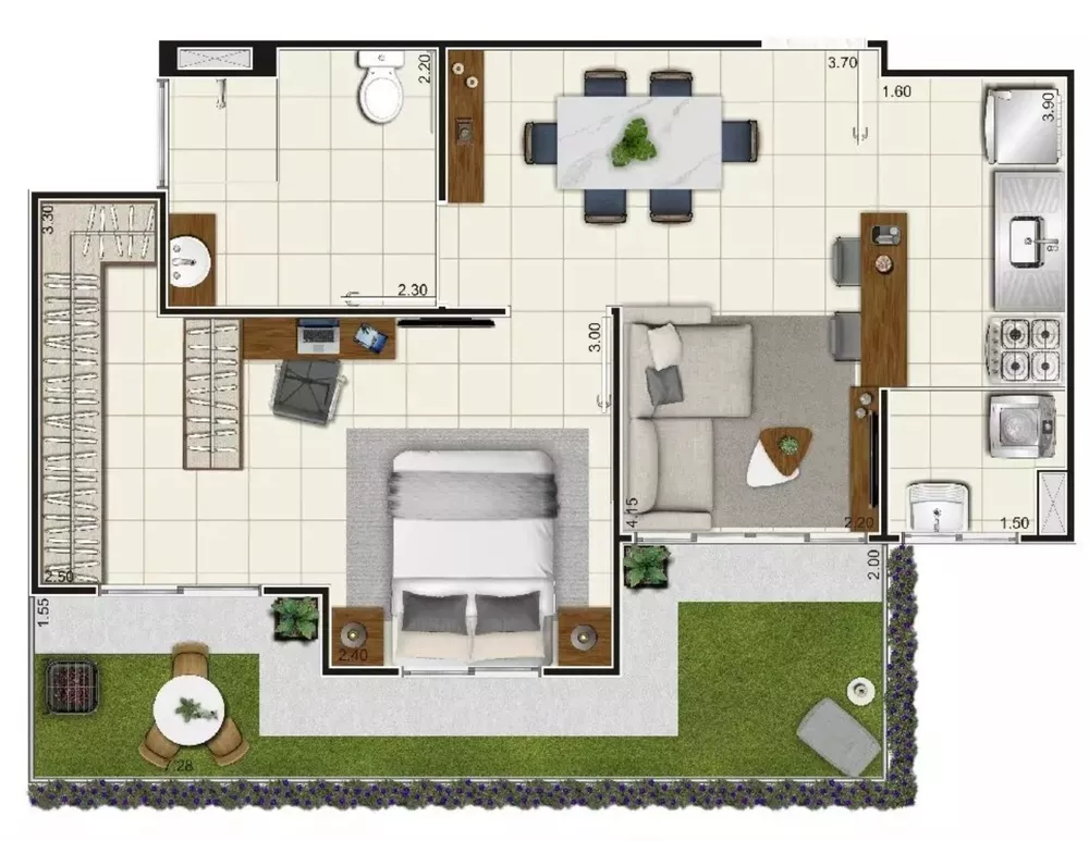 Apartamento, 1 quarto, 52 m² - Foto 21