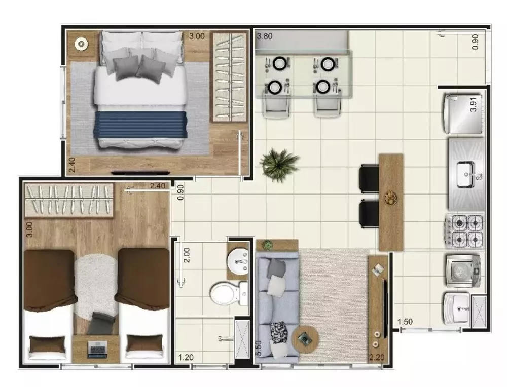 Apartamento, 1 quarto, 52 m² - Foto 19