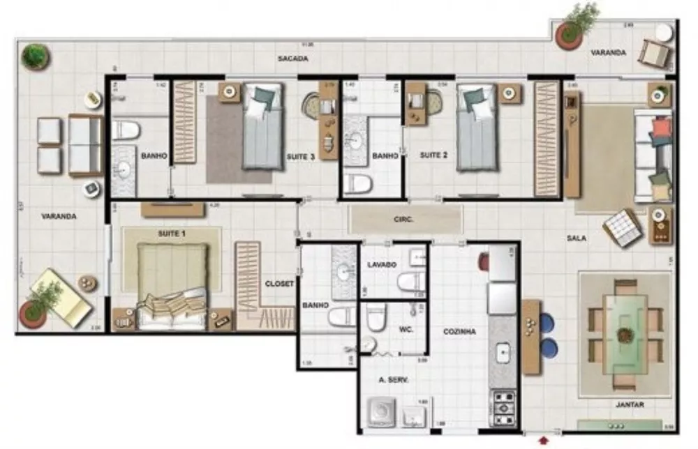 Apartamento, 3 quartos, 116 m² - Foto 13