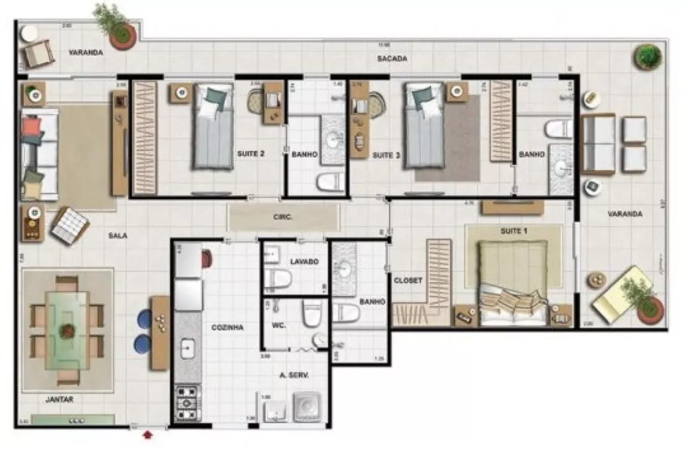 Apartamento, 3 quartos, 116 m² - Foto 12