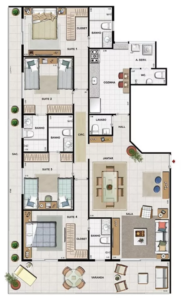 Apartamento, 3 quartos, 116 m² - Foto 19