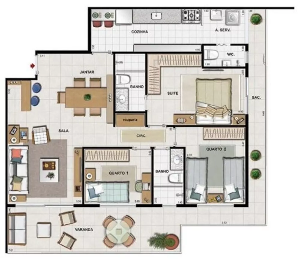 Apartamento, 3 quartos, 116 m² - Foto 8