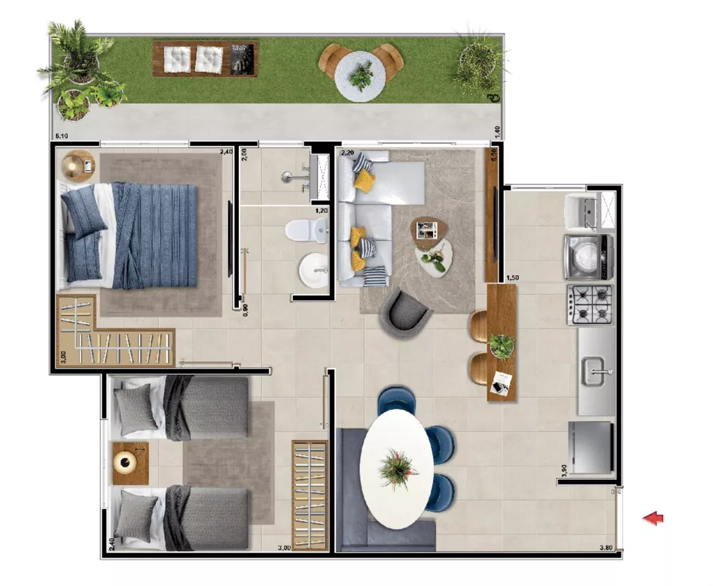 Apartamento, 2 quartos, 49 m² - Foto 12