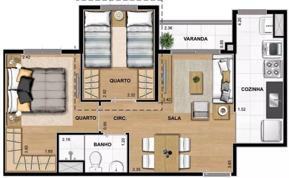 Apartamento, 2 quartos, 44 m² - Foto 22
