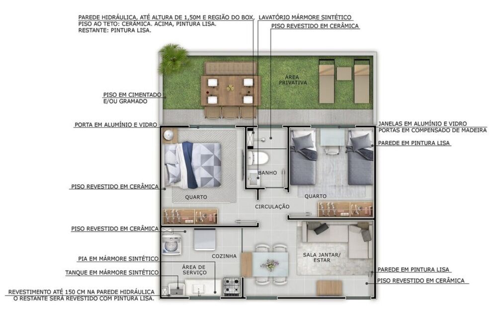 Apartamento à venda com 2 quartos, 40m² - Foto 19