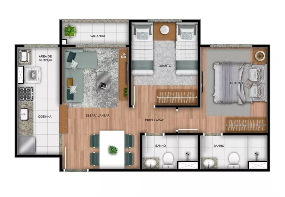 Apartamento, 2 quartos, 43 m² - Foto 28