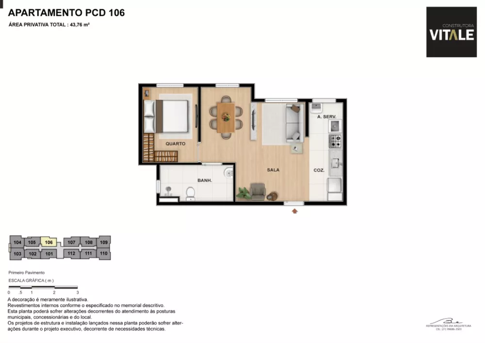 Apartamento, 1 quarto, 44 m² - Foto 10