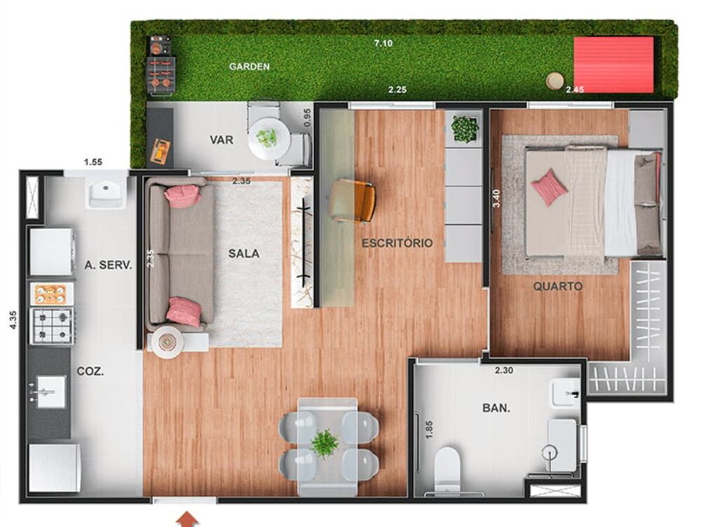 Apartamento, 2 quartos, 43 m² - Foto 27