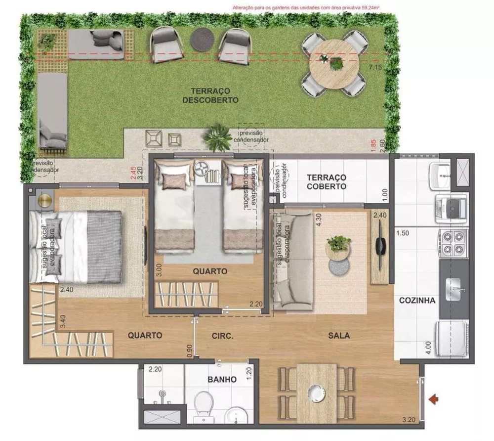 Apartamento, 2 quartos, 59 m² - Foto 23