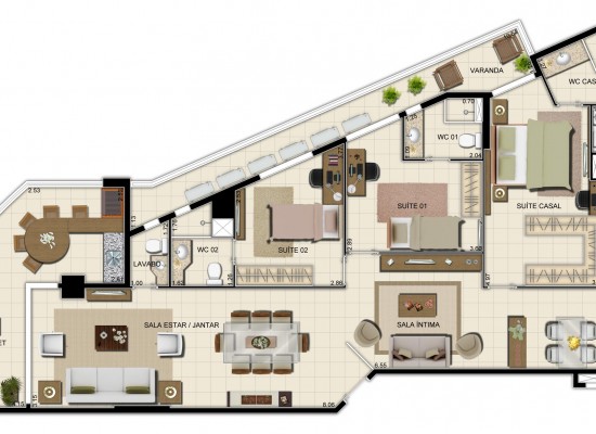 Apartamento à venda com 3 quartos, 127m² - Foto 4