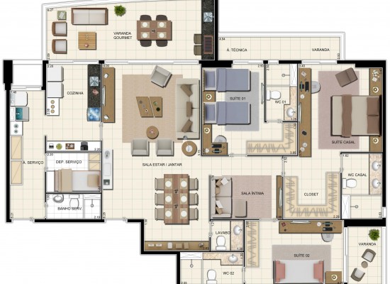 Apartamento à venda com 3 quartos, 127m² - Foto 13