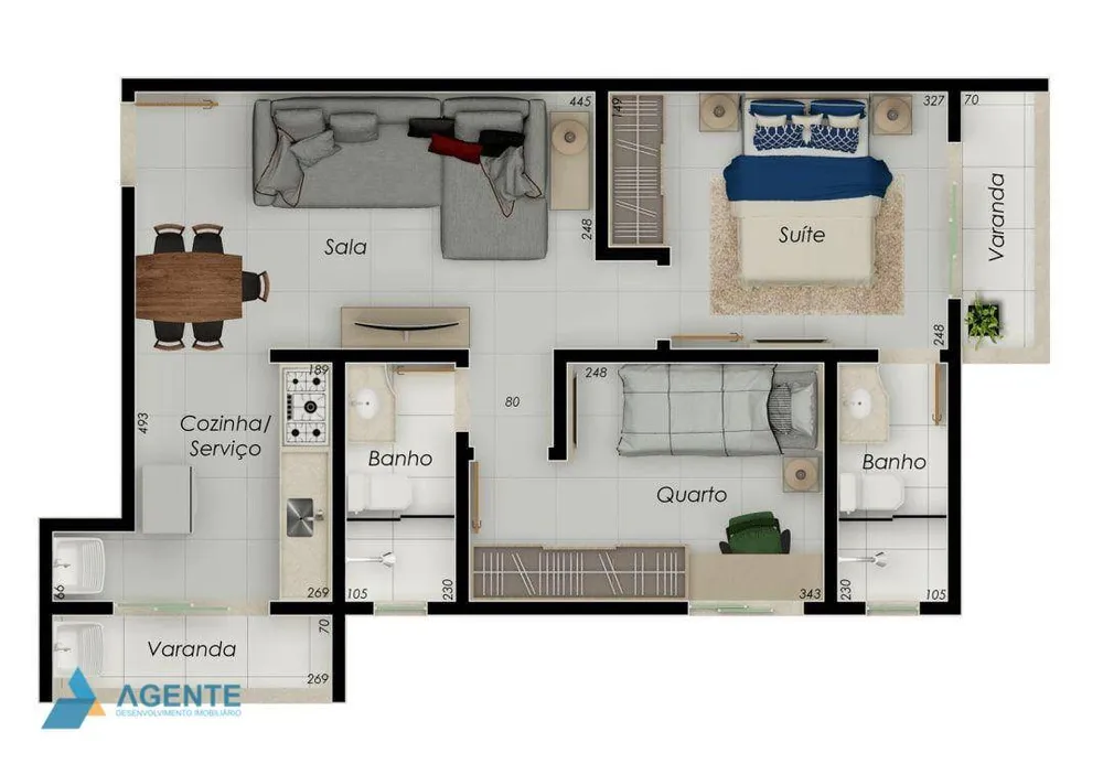 Apartamento, 2 quartos, 48 m² - Foto 3