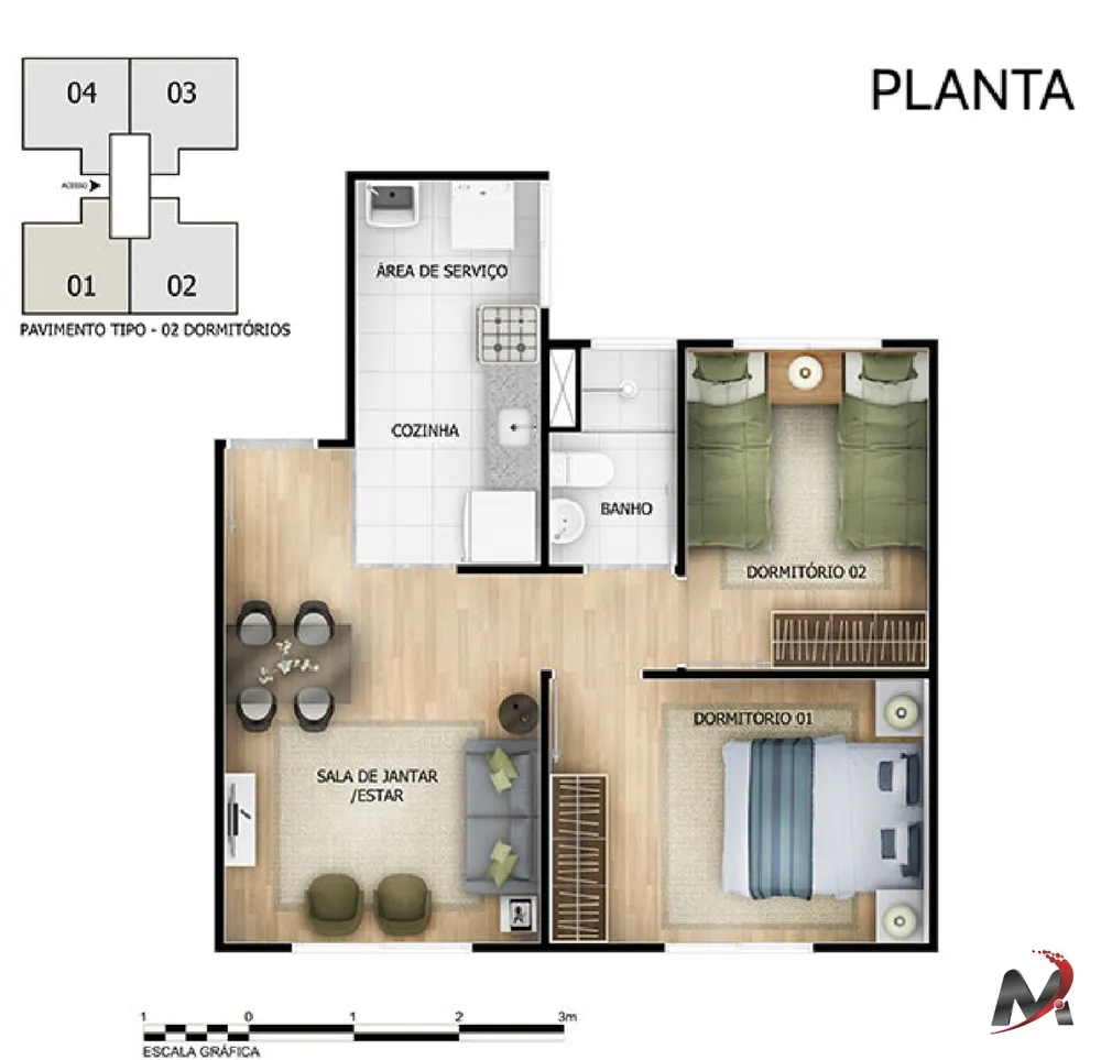 Apartamento, 2 quartos, 42 m² - Foto 7