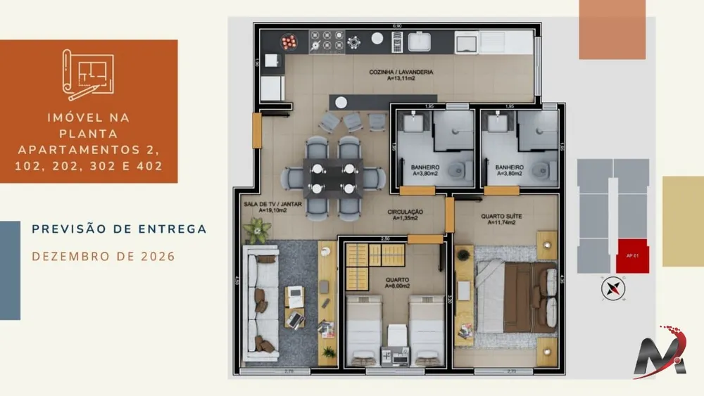 Apartamento, 2 quartos, 67 m² - Foto 6