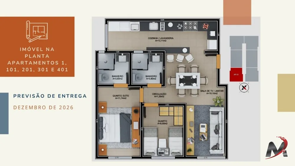 Apartamento, 2 quartos, 67 m² - Foto 4