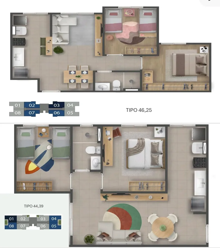 Apartamento, 2 quartos, 44 m² - Foto 4