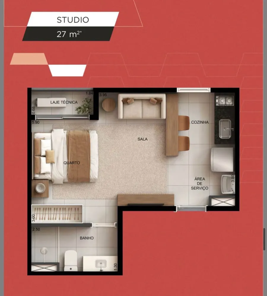 Apartamento, 1 quarto, 27 m² - Foto 8