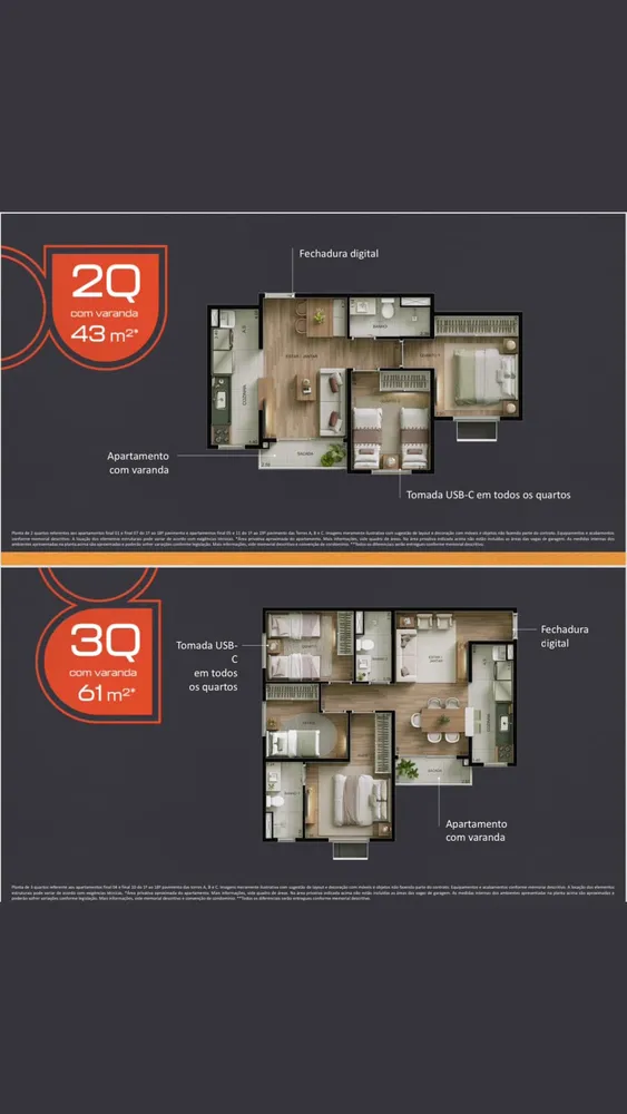 Apartamento, 2 quartos, 61 m² - Foto 8
