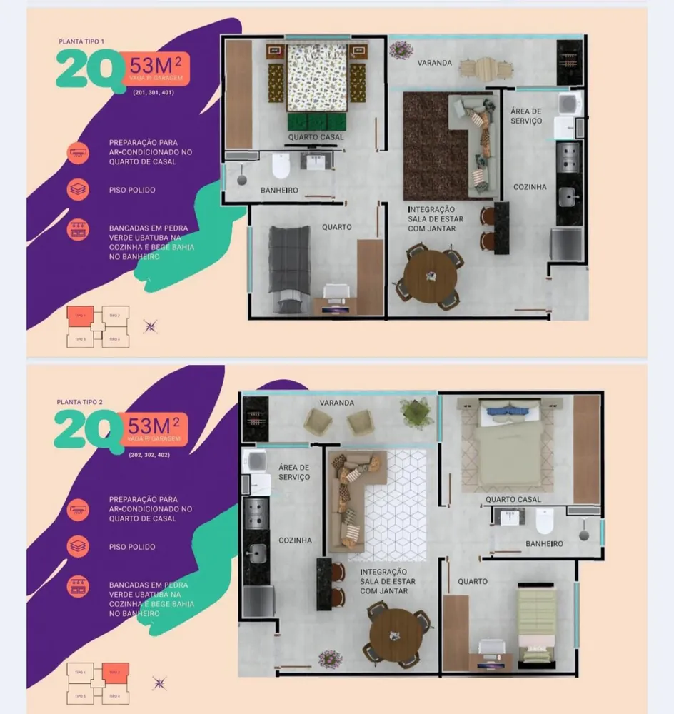 Apartamento, 2 quartos, 53 m² - Foto 8
