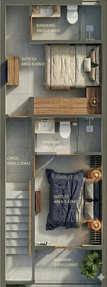 Sobrado, 2 quartos, 73 m² - Foto 11