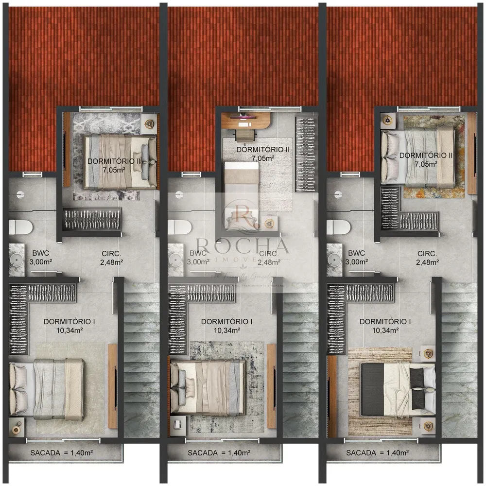 Sobrado, 2 quartos, 74 m² - Foto 2
