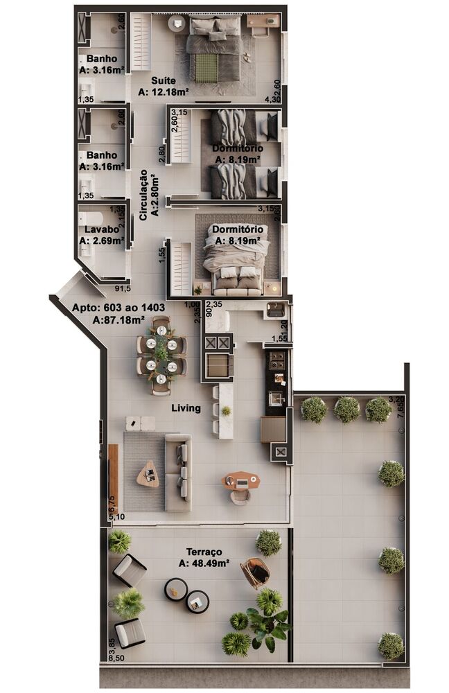 Apartamento, 3 quartos, 109 m² - Foto 8