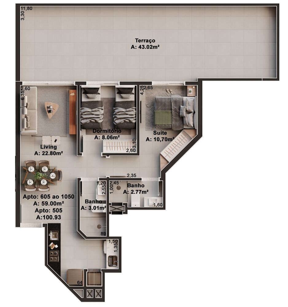 Apartamento, 3 quartos, 109 m² - Foto 7