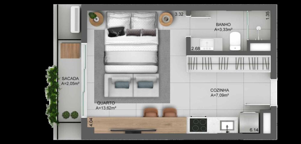 Apartamento, 1 quarto, 49 m² - Foto 4