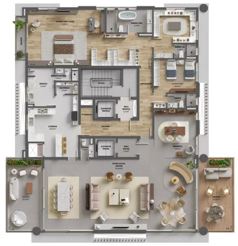 Apartamento à venda com 4 quartos, 382m² - Foto 26