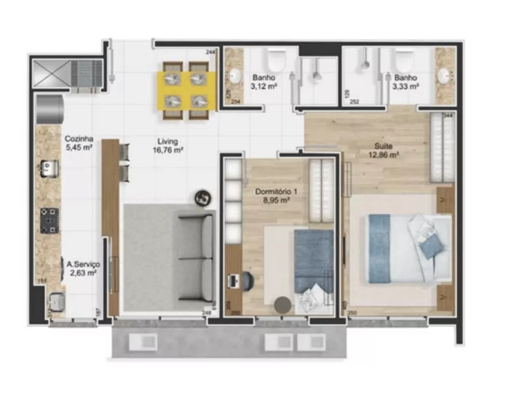 Apartamento à venda com 3 quartos, 88m² - Foto 7