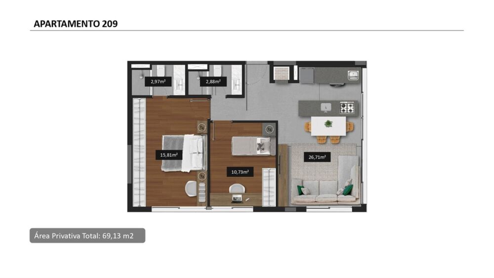 Apartamento, 2 quartos, 65 m² - Foto 6