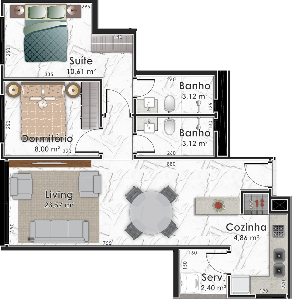 Apartamento, 2 quartos, 146 m² - Foto 4