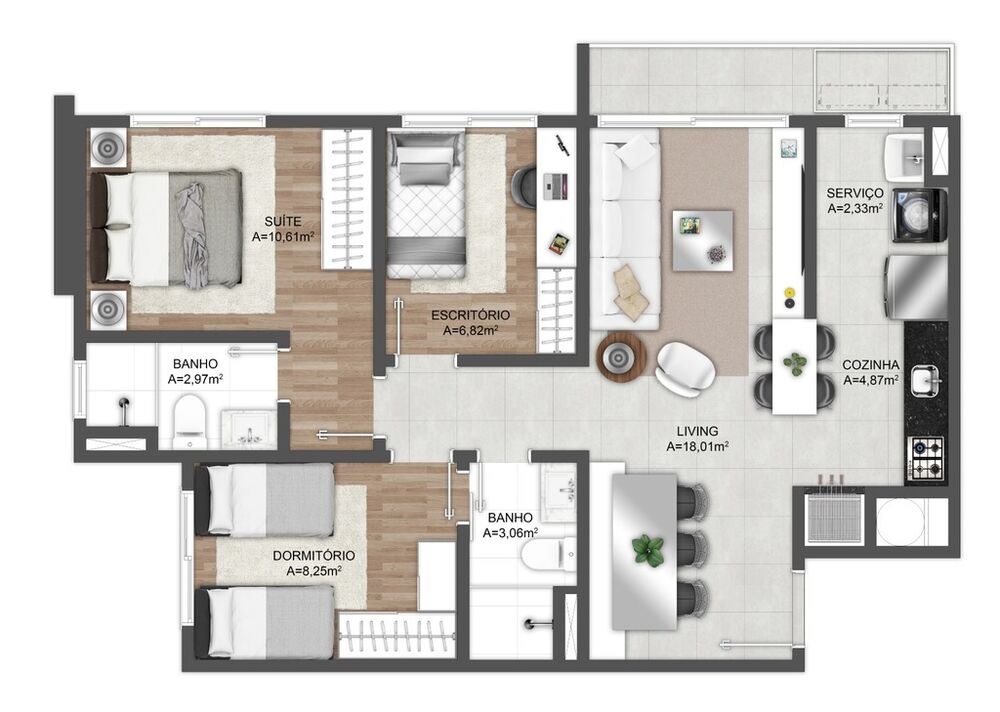 Apartamento à venda com 2 quartos, 67m² - Foto 16