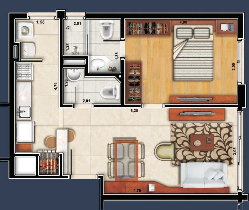 Apartamento, 1 quarto, 71 m² - Foto 14